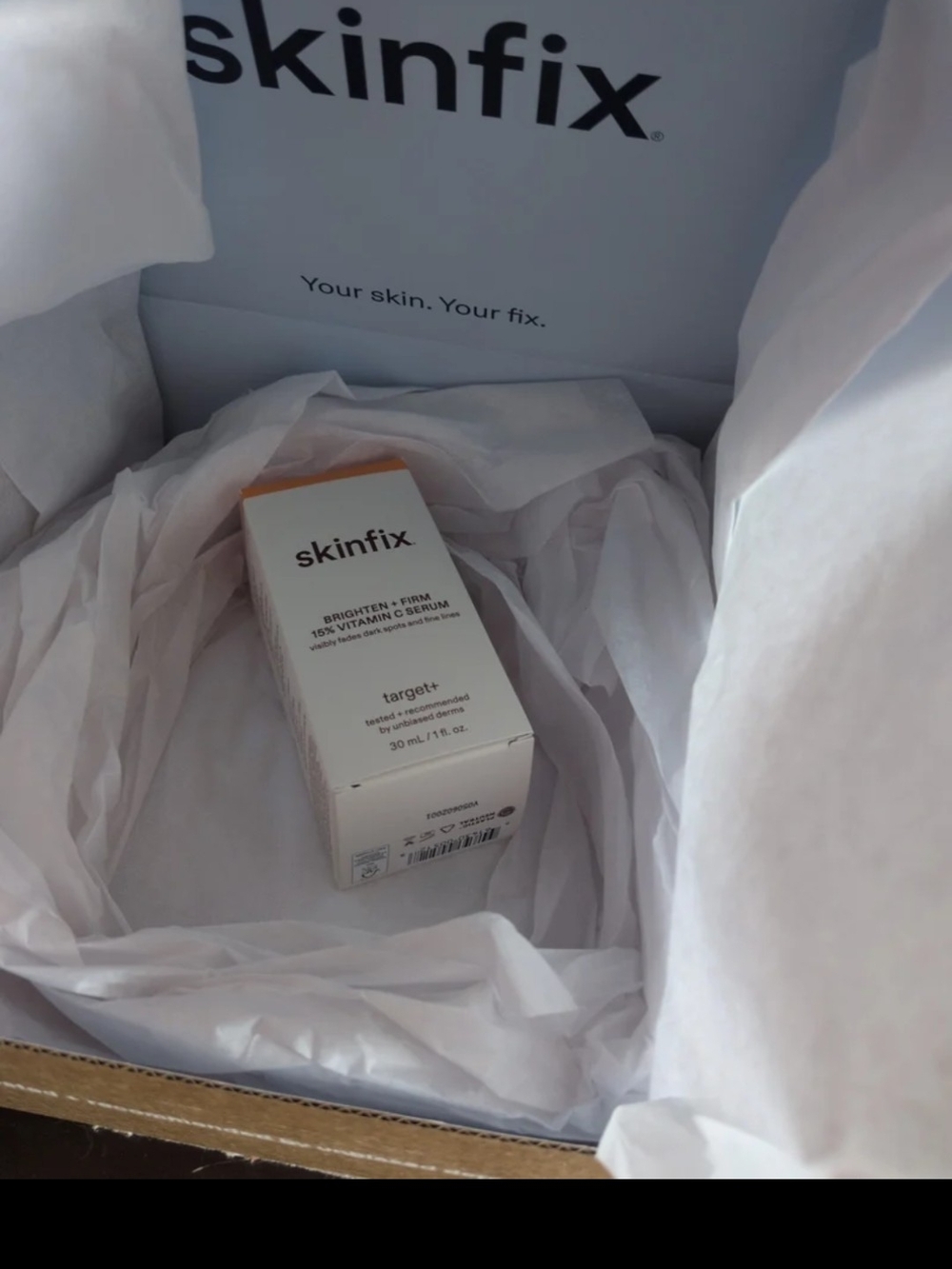 Skin Brighten + Firm Serum Box in White and Orange